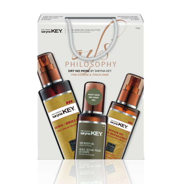 Saryna Key Oils Philosophy Dry No More (Σπρέι λάμψης 250ml+Έλαιο 105ml+Ξηρό λάδι σώματος 110ml)