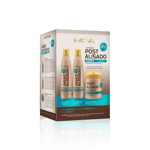 Kativa Straightening Triple Post Treatment Kit (Πακέτο συντήρησης της θεραπείας Alisado Brasileno)