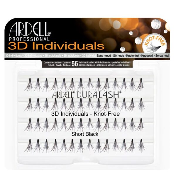 Ardell Professional 3D Individuals Knot-Free Duralash - Short Black (56pcs)