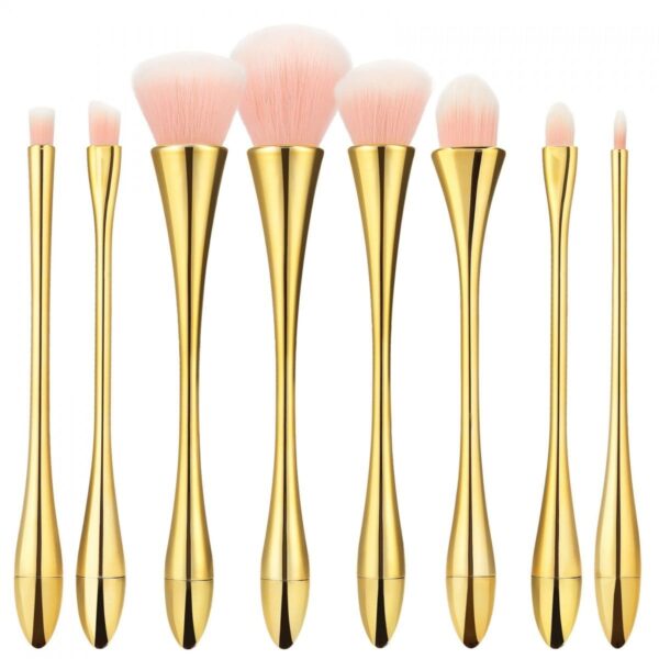 Tools for Beauty - 8Pcs Golden Handle Makeup Brush Set