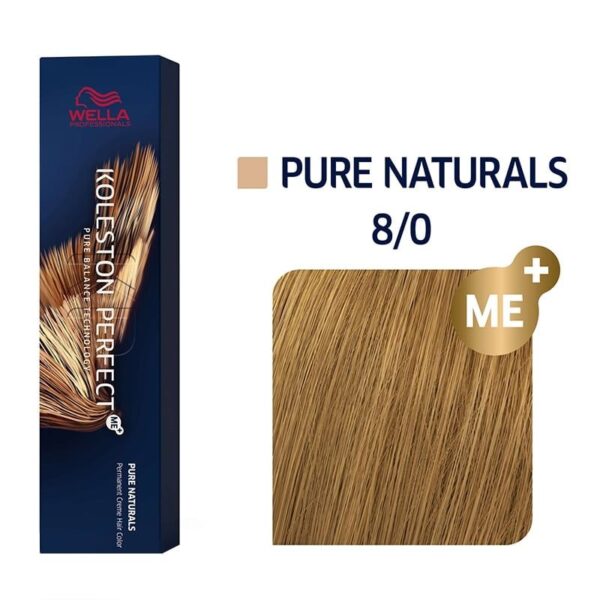 Wella Professionals Koleston Perfect Me+ Pure Naturals 8/0 - Ξανθό Ανοιχτό (60ml)