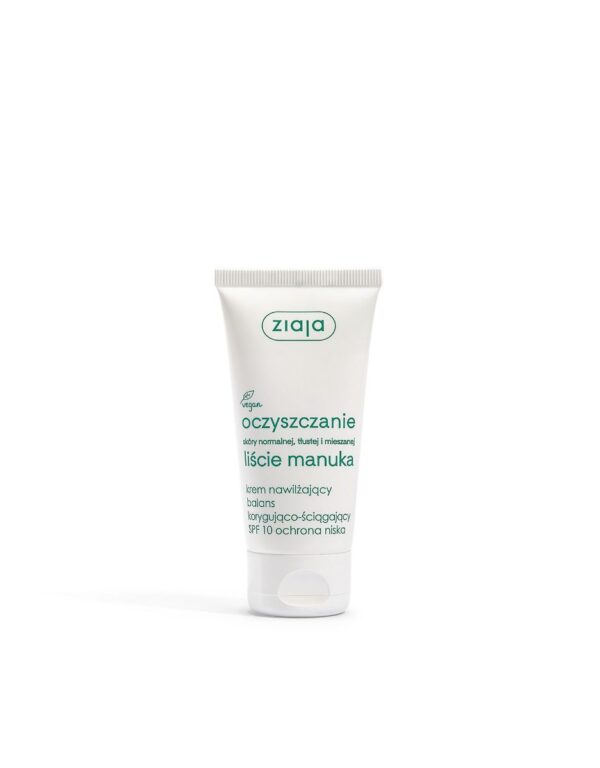 Ziaja Cleansing Manuka Leaves Moisturizing Cream Balance Correcting-Astringent SPF 10 Low Protection (50ml)