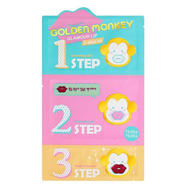 Holika Holika Golden Monkey Glamour Lip 3-Step Kit (21g)